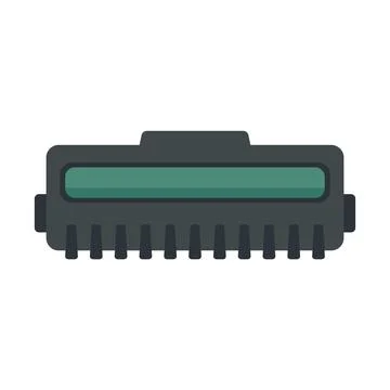 Laser cartridge printer icon flat isolated vector Illustrazione stock