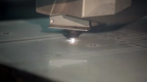 Laser CNC lathe Stock Footage