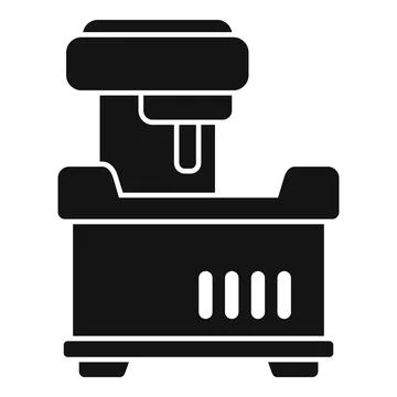 Laser cnc machine icon simple vector. Calibration metal work Stock Illustration