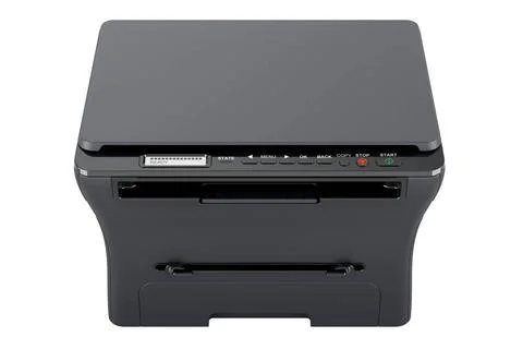 Laser Computer Printer. Multifunction printer MFP, 3D rendering Laser Comp... Stock Photos