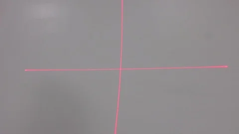 Laser cross optical guidance visualization. Stock Footage 113986613