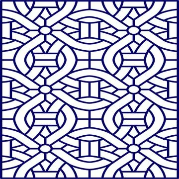 Laser cut cnc panel design for metal, wooden room divider. Stock Illustration