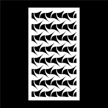 Laser cut cnc panel design for metal, wooden room divider. Stock Illustration