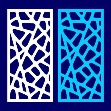 Laser cut cnc panel design for metal, wooden room divider. イラスト素材