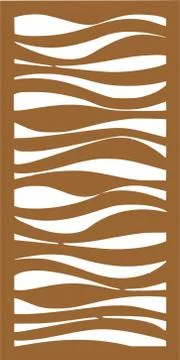 Laser cut cnc panel design for metal, wooden room divider. Stock Illustration