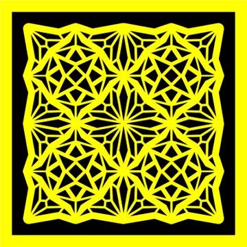 Laser cut cnc panel design for metal, wooden room divider. Stock Illustration