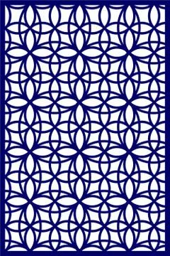 Laser cut cnc panel design for metal, wooden room divider. Stock Illustration