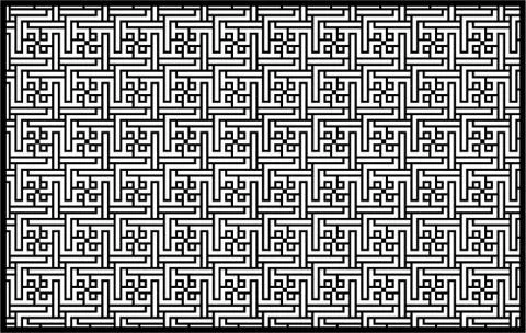 Laser cut cnc panel design for metal, wooden room divider. Stock Illustration