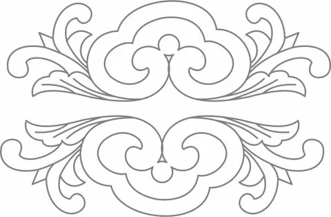 Laser cut cnc panel design for metal, wooden room divider. Illustrazione stock