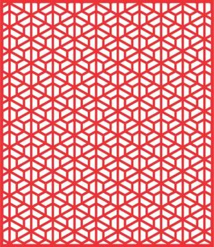 Laser cut cnc panel design for metal, wooden room divider. Stock Illustration