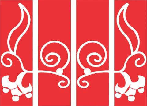 Laser cut cnc panel design for metal, wooden room divider. Stock Illustration