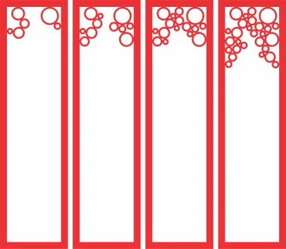 Laser cut cnc panel design for metal, wooden room divider. Stock Illustration