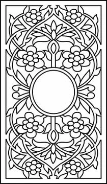 Laser cut cnc panel design for metal, wooden room divider. Stock Illustration