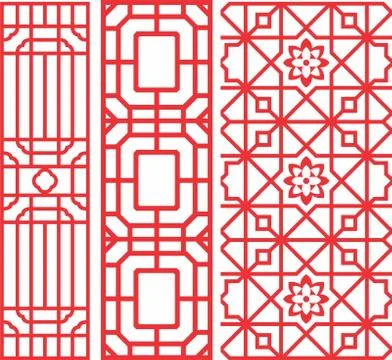 Laser cut cnc panel design for metal, wooden room divider. Stock Illustration