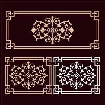 Laser cut cnc panel design for metal, wooden room divider. Stock Illustration
