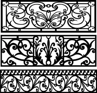 Laser cut cnc panel design for metal, wooden room divider. Stock Illustration