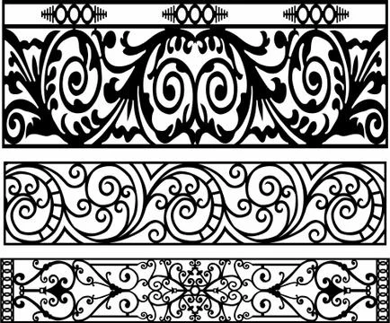 Laser cut cnc panel design for metal, wooden room divider. Stock Illustration