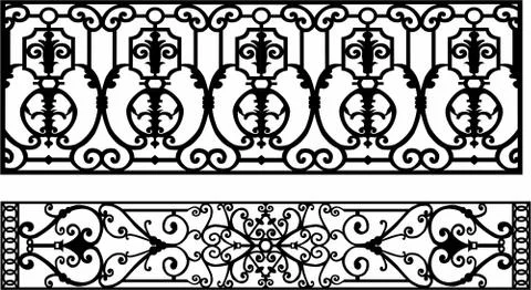 Laser cut cnc panel design for metal, wooden room divider. Stock Illustration