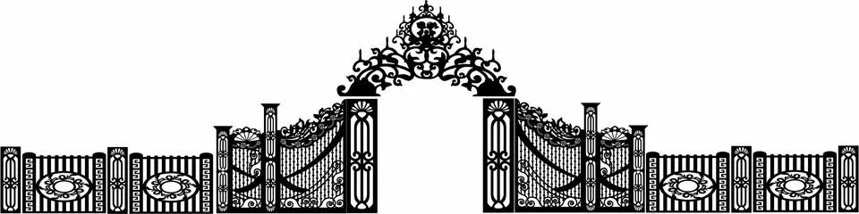 Laser cut cnc panel design for metal, wooden room divider. Stock Illustration