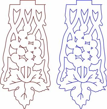 Laser cut cnc panel design for metal, wooden room divider. Stock Illustration