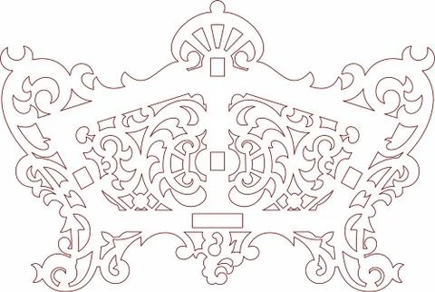 Laser cut cnc panel design for metal, wooden room divider. Stock Illustration