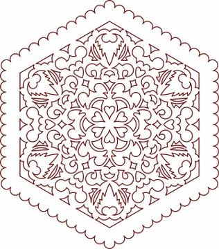 Laser cut cnc panel design for metal, wooden room divider. Stock Illustration