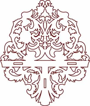 Laser cut cnc panel design for metal, wooden room divider. Stock Illustration