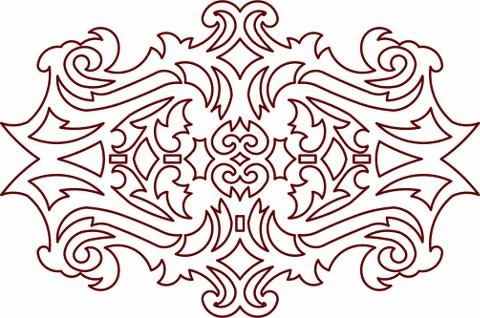 Laser cut cnc panel design for metal, wooden room divider. Stock Illustration