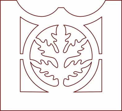 Laser cut cnc panel design for metal, wooden room divider. Stock Illustration