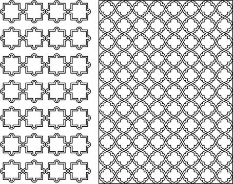 Laser cut cnc panel design for metal, wooden room divider. Illustrazione stock