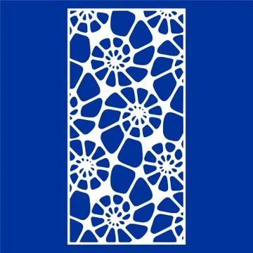 Laser cut cnc panel design for metal, wooden room divider. Stock Illustration