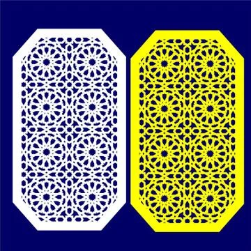 Laser cut cnc panel design for metal, wooden room divider. Stock Illustration