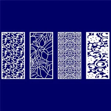 Laser cut cnc panel design for metal, wooden room divider. Stock Illustration