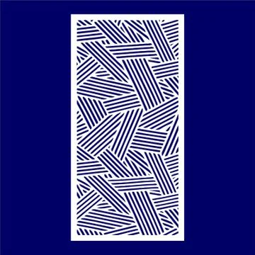 Laser cut cnc panel design for metal, wooden room divider. Stock Illustration