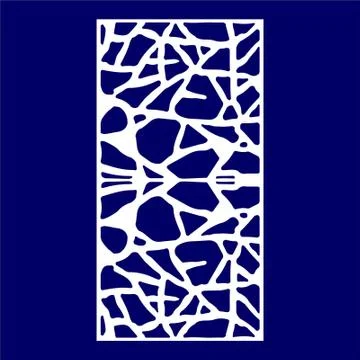 Laser cut cnc panel design for metal, wooden room divider. Stock Illustration