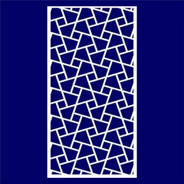 Laser cut cnc panel design for metal, wooden room divider. Stock Illustration