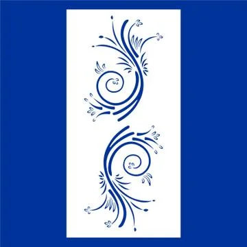 Laser cut cnc panel design for metal, wooden room divider. Stock Illustration