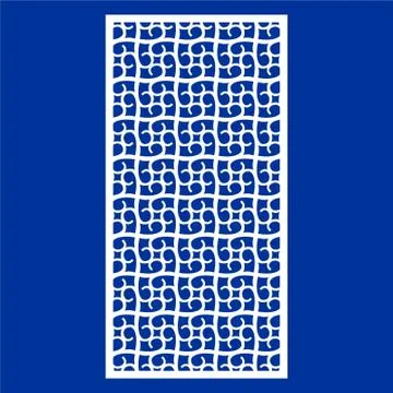 Laser cut cnc panel design for metal, wooden room divider. Stock Illustration