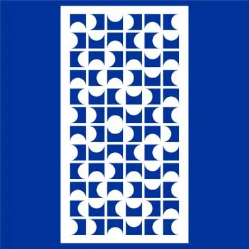 Laser cut cnc panel design for metal, wooden room divider. Stock Illustration