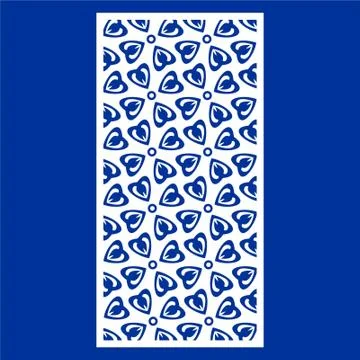 Laser cut cnc panel design for metal, wooden room divider. Stock Illustration