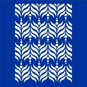 Laser cut cnc panel design for metal, wooden room divider. Stock Illustration