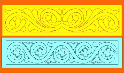 Laser cut cnc panel design for metal, wooden room divider. Stock Illustration