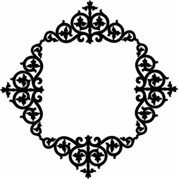 Laser cut cnc panel design for metal, wooden room divider. Stock Illustration