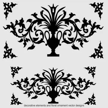 Laser cut cnc panel design for metal, wooden room divider. Stock Illustration