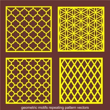 Laser cut cnc panel design for metal, wooden room divider. Stock Illustration