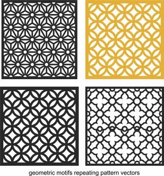 Laser cut cnc panel design for metal, wooden room divider. Stock Illustration