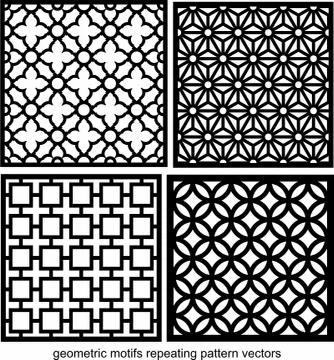 Laser cut cnc panel design for metal, wooden room divider. Stock Illustration