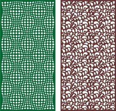 Laser cut cnc panel design for metal, wooden room divider. Stock Illustration