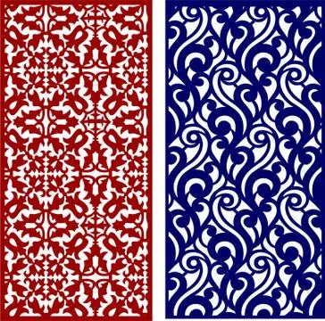 Laser cut cnc panel design for metal, wooden room divider. Stock Illustration