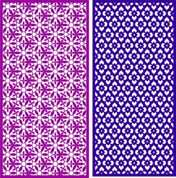 Laser cut cnc panel design for metal, wooden room divider. Stock Illustration